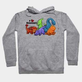 I love Dinosaurs (landscape; pink) Hoodie